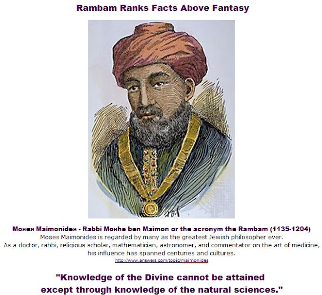 Rambam Ranks Facts Above Fantasy