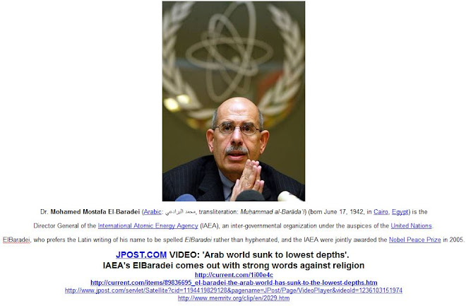 El-Baradei: "The Arab World Has Sunk to the Lowest Depths" -   http://tiny.cc/w580e