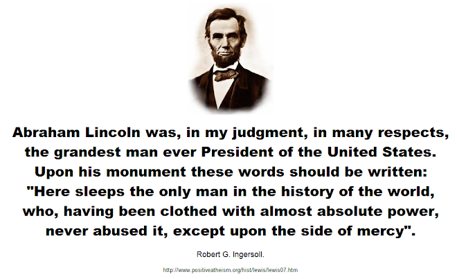 Lincoln - the grandest man ever President of the United States