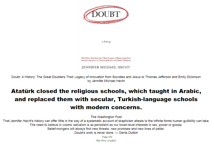 Atatürk closed the religious schools and replaced them with secular schools with modern concerns