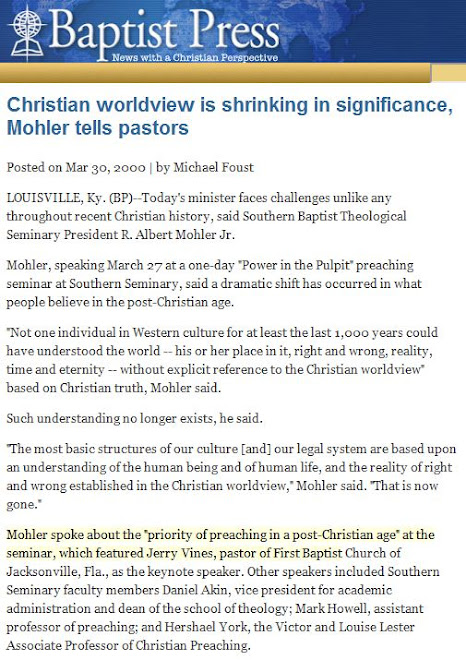Mohler spoke about the priority of preaching in a post-Christian age at the seminar