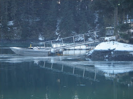 Large skiff and walkway