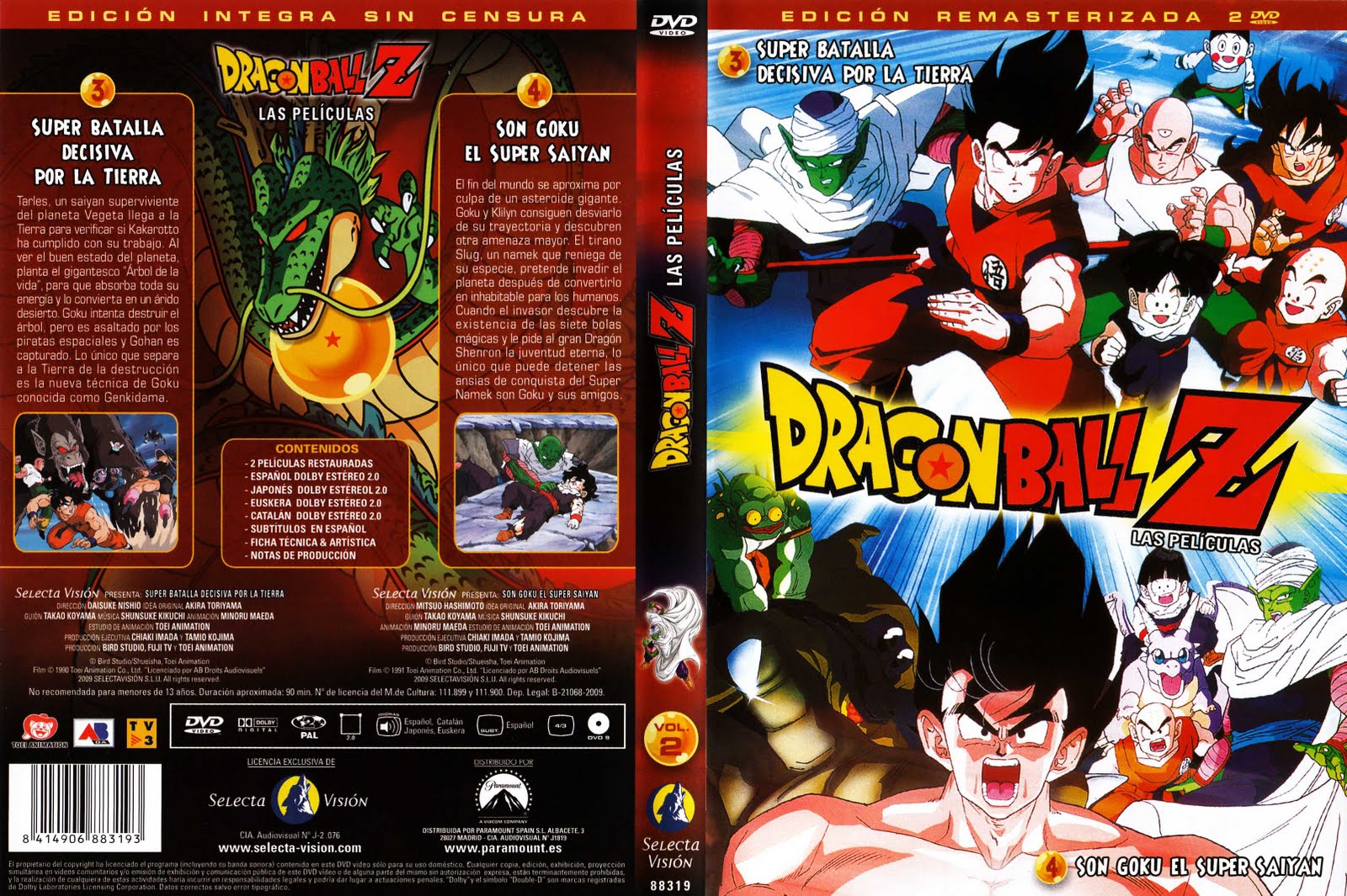 Caratulas Dragon Ball Dragon Ball Z Las Peliculas Selecta Vision