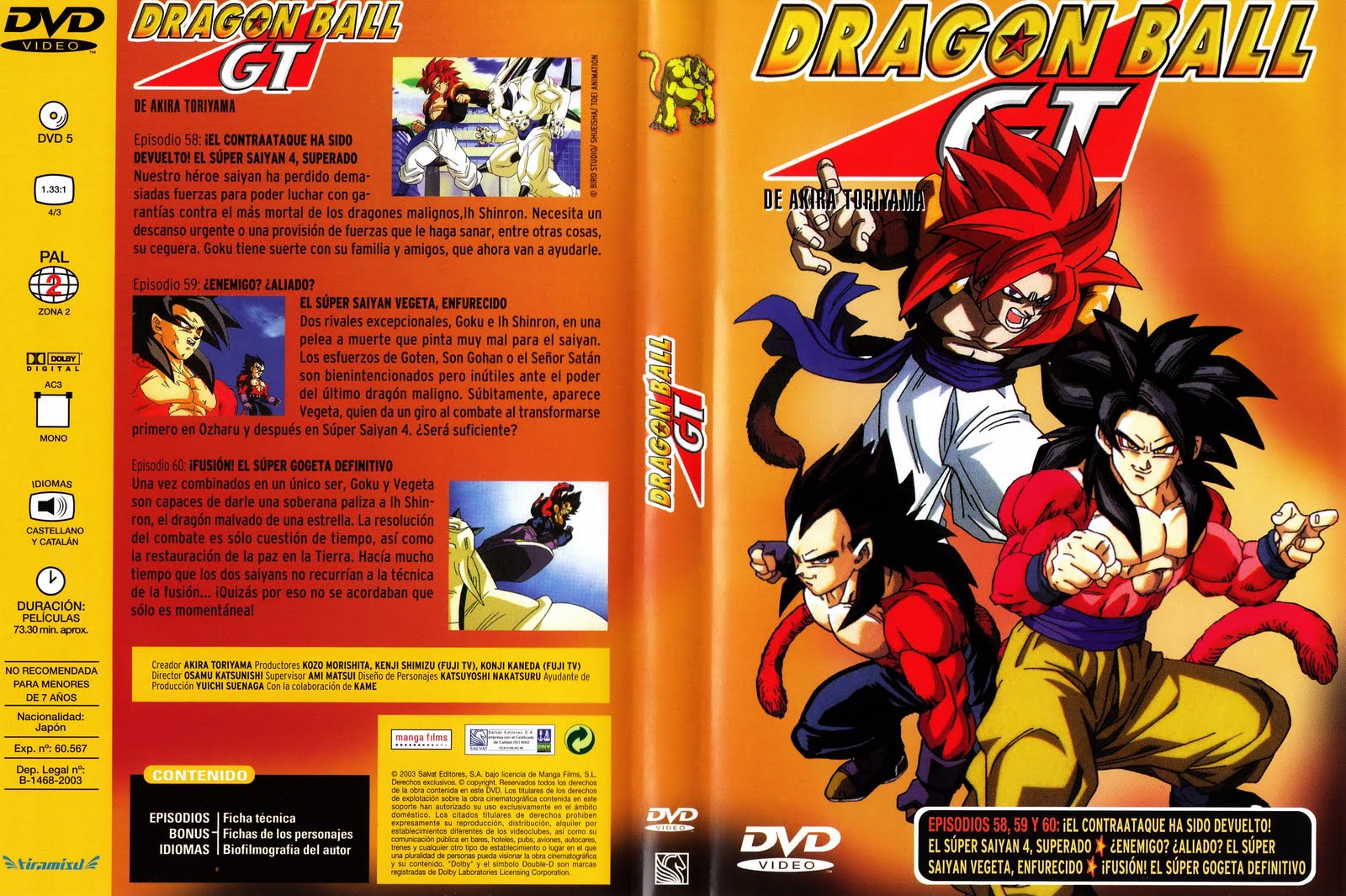 DVD Dragon ball GT volumen 2 (caratula) by DragonGotico423 on