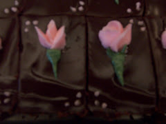 Sweet Peas and Rose Buds on Brownies