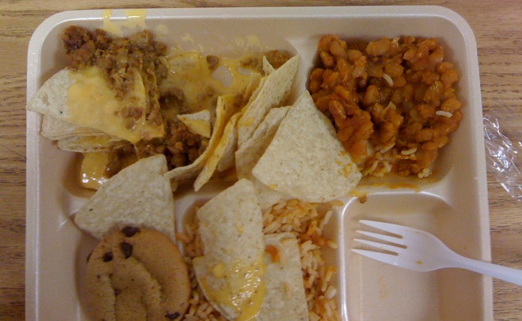 What's For School Lunch? USA School Lunch Beef Nachos and Rice