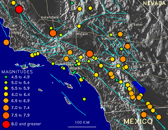 recent earthquakes. Maps of recent earthquakes and