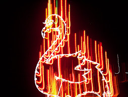 flamingo in lights