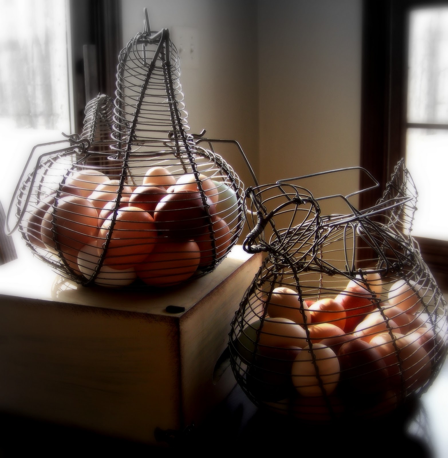 Simple Pleasures, Collecting Egg Baskets Community Chickens