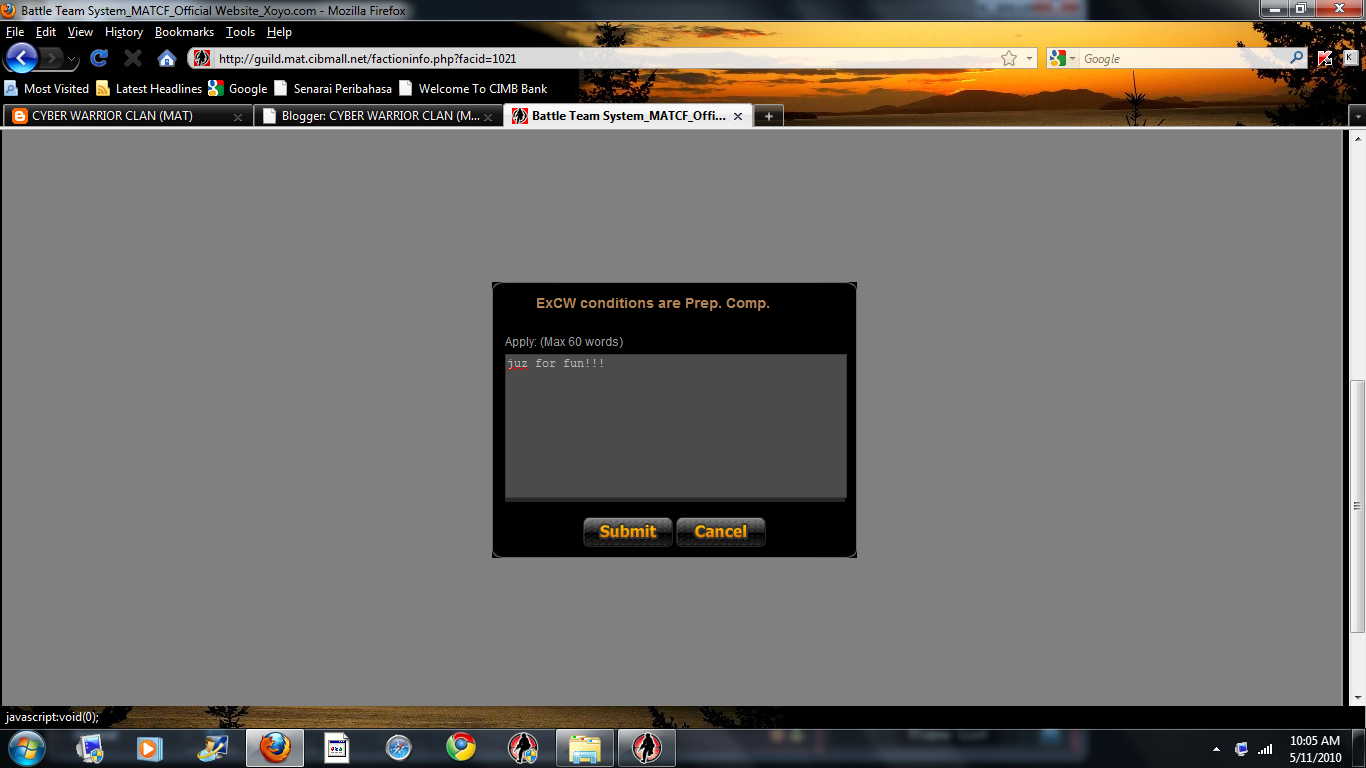 Cyber Warrior Clan Mat How To Register To Excw