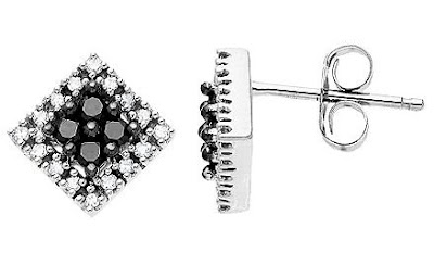 Black and White Diamond Stud Earring Black and White Diamond Stud Earring