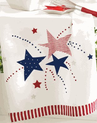 Dishtowel-Shooting Stars Vintage Dishtowel-Shooting Stars Vintage