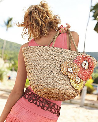 Flora Bella Raffia Embellished Tote Flora Bella Raffia Embellished Tote