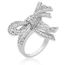 Silvertone White Cubic Zirconia Women's Ring Silvertone White Cubic Zirconia Women's Ring