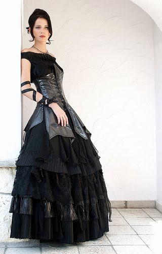 Red Gothic wedding dresses