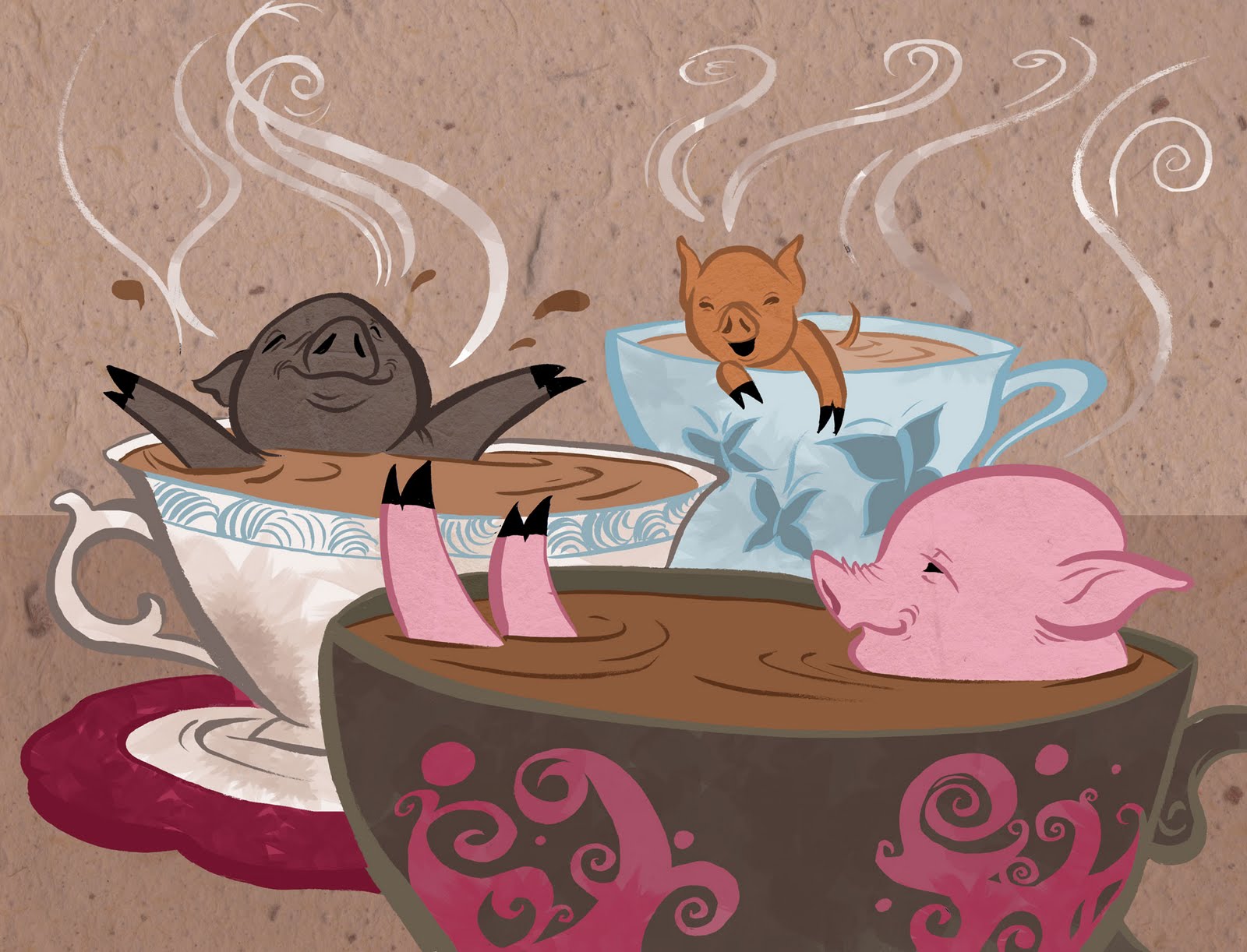 Squids with Lasers Tea Party Week Deena, Tea Cup Pigs!