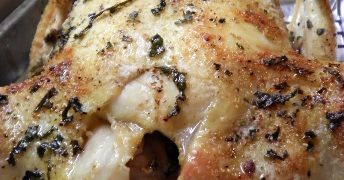 My Purple Kitchen Butterflied, Roasted Chicken and Chicken Jus