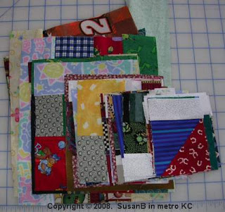 mile-a-minute quilt blocks in progress