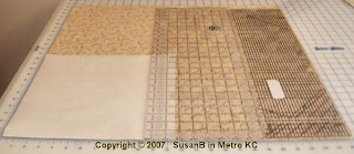 cutting a large fabric square
