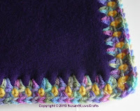 crocheted edging on fleece crochet edging on fleece