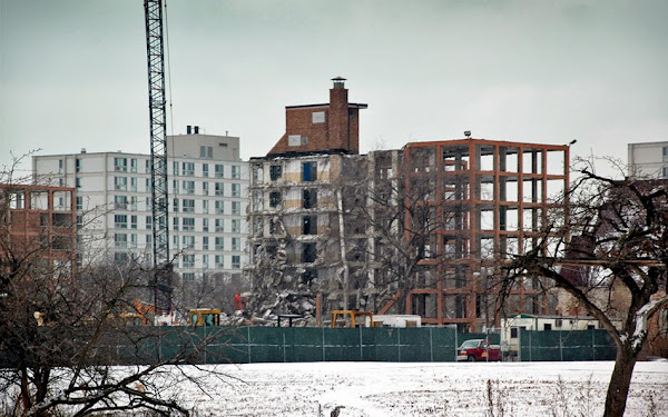 Tourists saw IDA B Wells being demolished