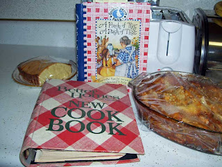 My favorite stand-by: Better Homes and Garden Cookbook and a favorite Gooseberry Patch cookbook.