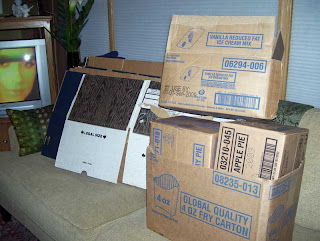 Lots of boxes for packing and sorting.