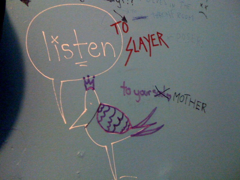 Satan Laughs As You Eternally Rot Slayer Graffiti Corner Fort