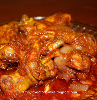 Ayam masak merah in english