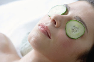 cucumber on eyes