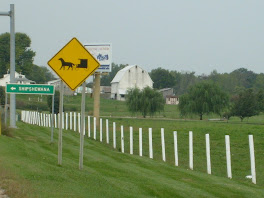 Street Sign Warning about Slower Moving Horse & Buggy