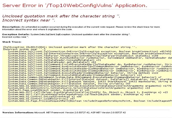 Security Practices Asp.Net