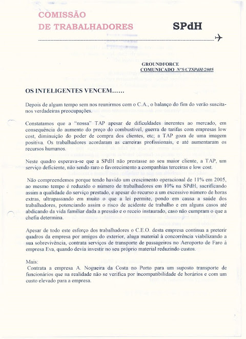 Comunicado 05/2005 (frente)