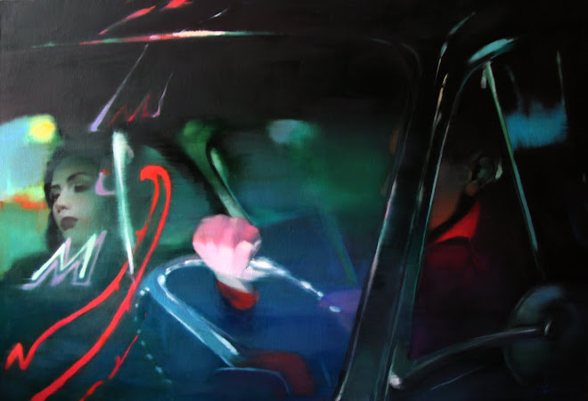 In the car, oil on canvas, 100 x150 cm, 2010