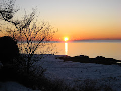 Sunset over Morecambe Bay from Silverdale Shore