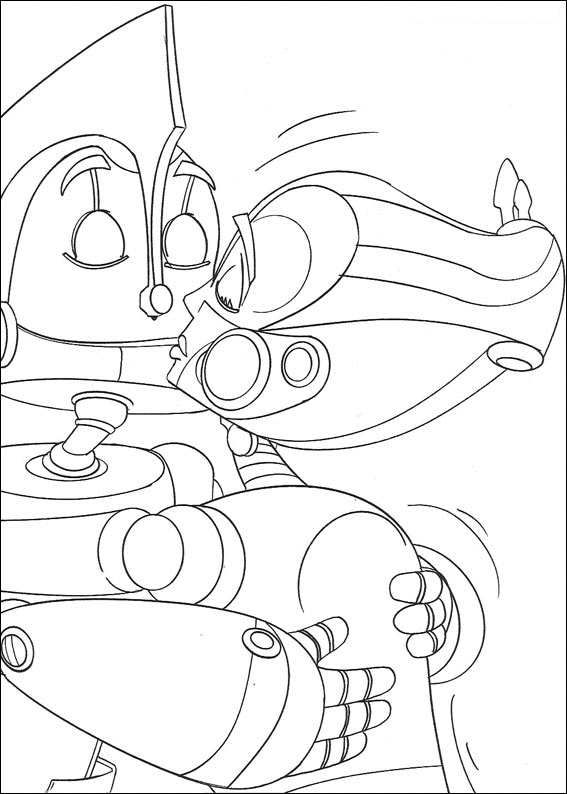 Kids Under 7 Robots Printable Coloring Pages