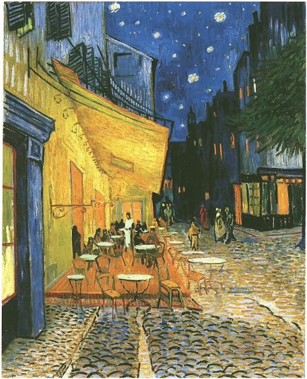 The Cafe Terrace on the Place du Forum, Arles, at Night - Van Gogh