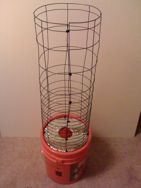 The Bucket Farm How To Build a supported grow bucket