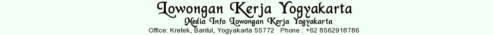 Lowongan Kerja Yogyakarta