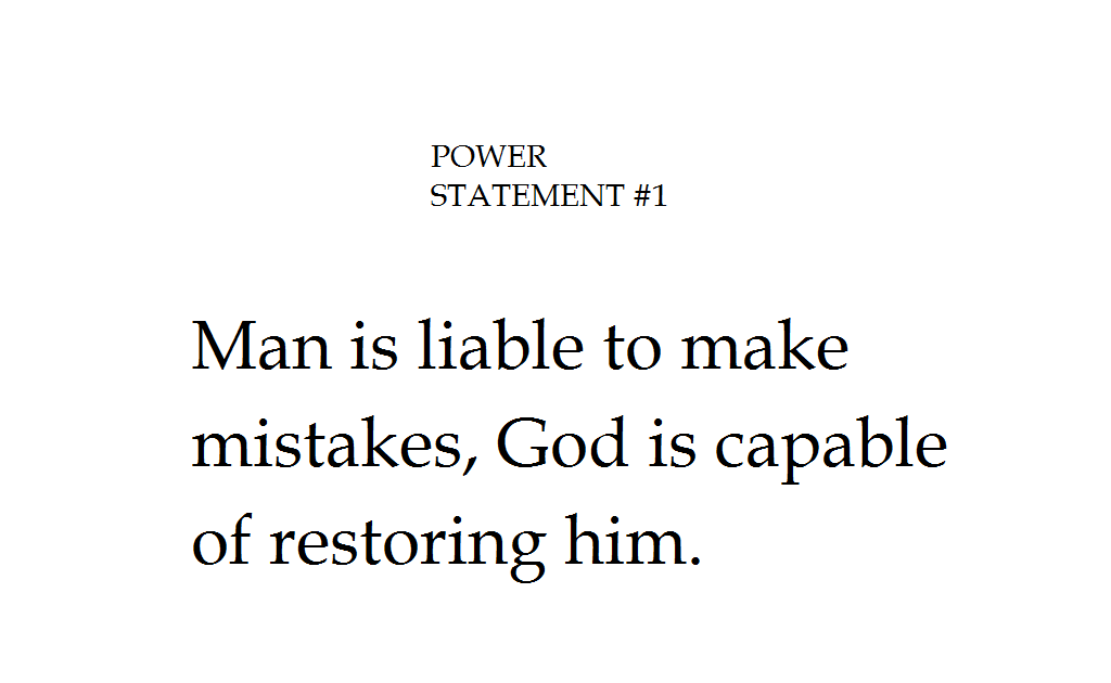 Blessings: POWER STATEMENTS