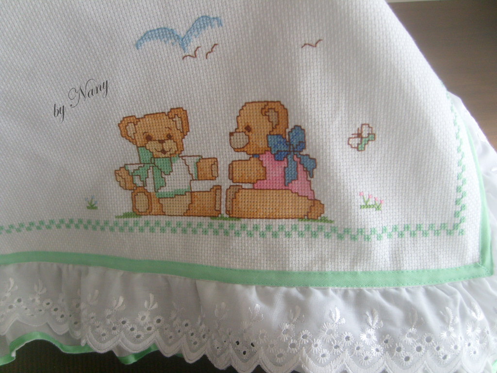 Mantas para bebé meninas em ponto cruz - Imagui