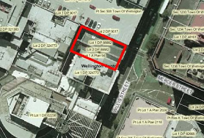 70-80 Willis St, potential site of Wellington's tallest building