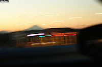 富津館山道路から富士山のシルエット