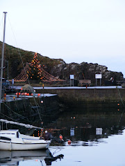 The Christmas tree lights at Dunure Harbour 2009