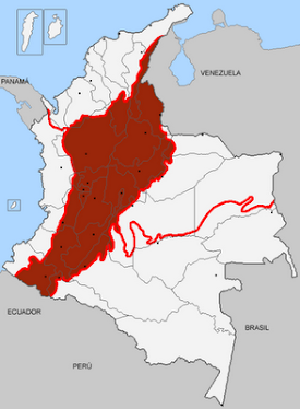 ubicación  geográfica de la region Andina
