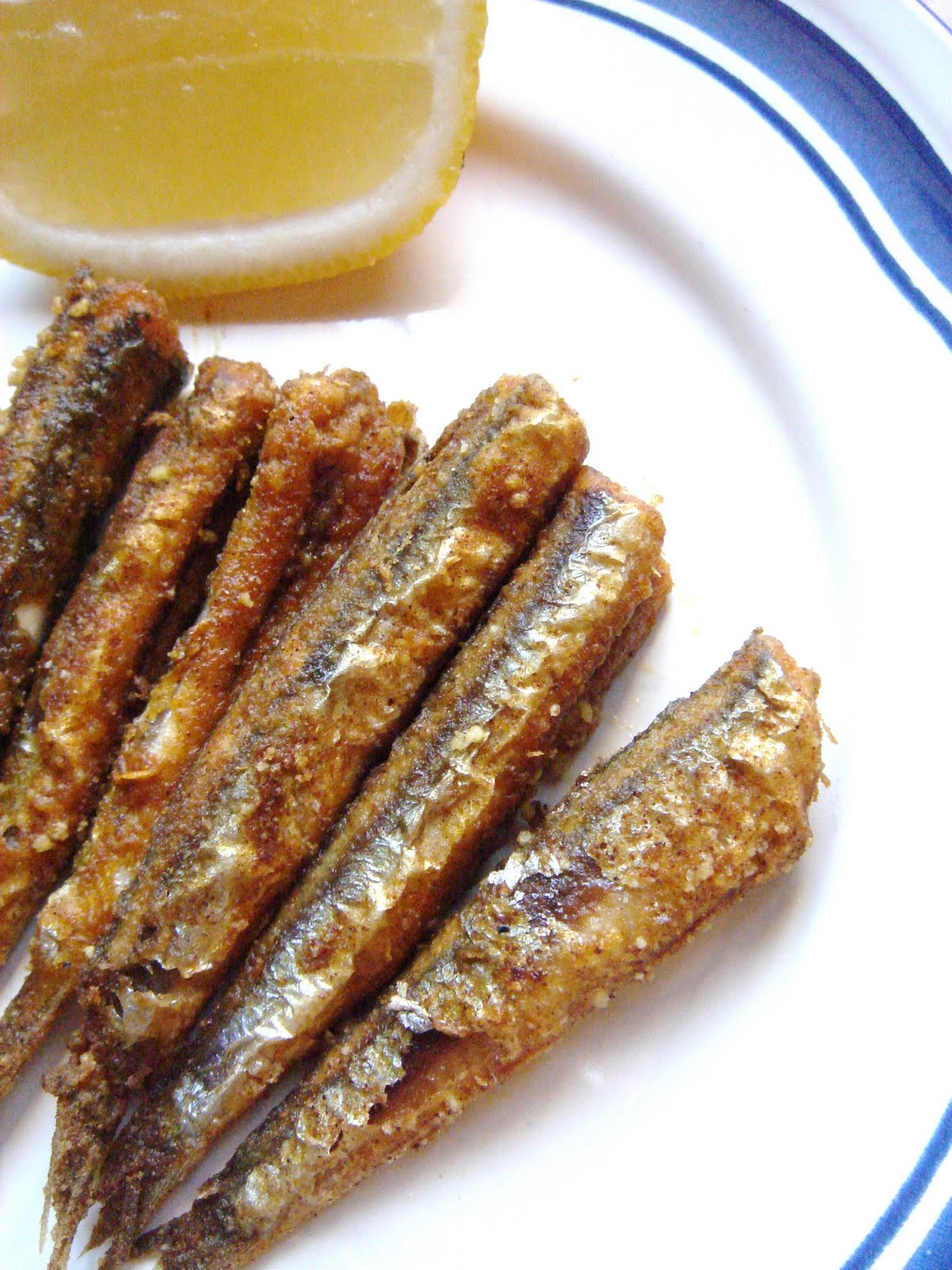 East meets West Fried Fresh Anchovies (Alici)