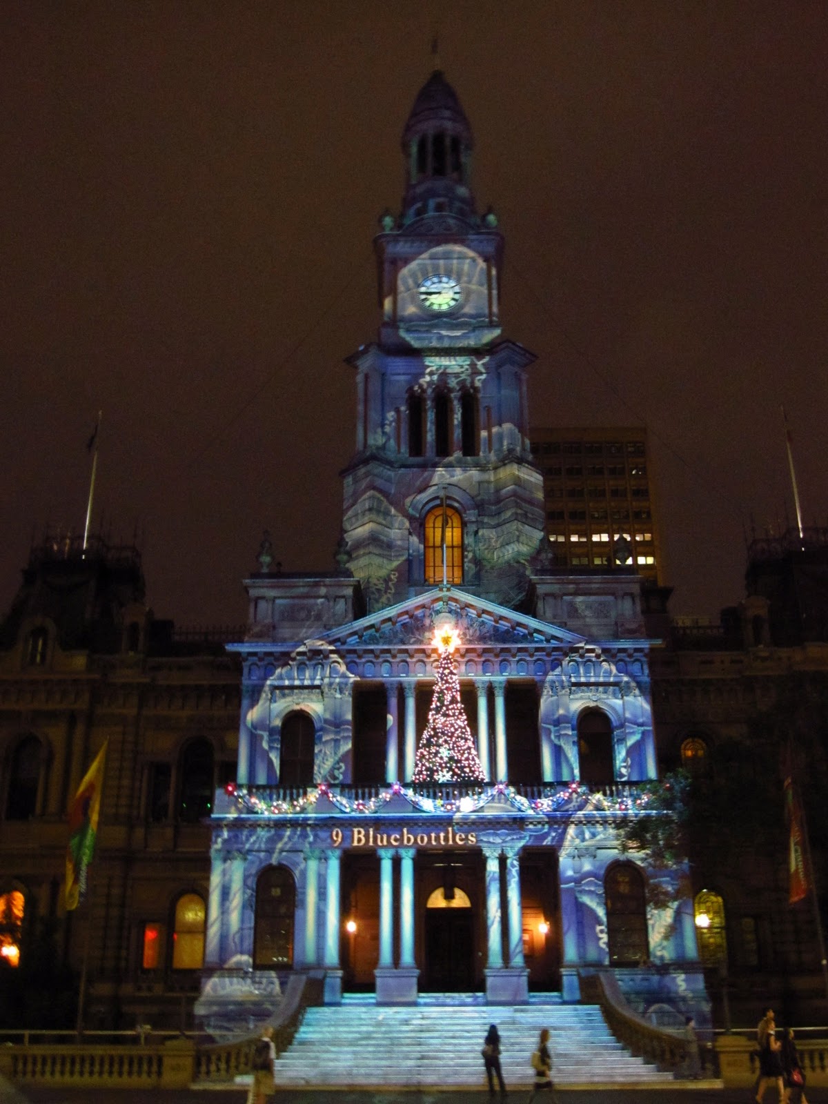 Sydney City and Suburbs Sydney Town Hall, Christmas Night Lights