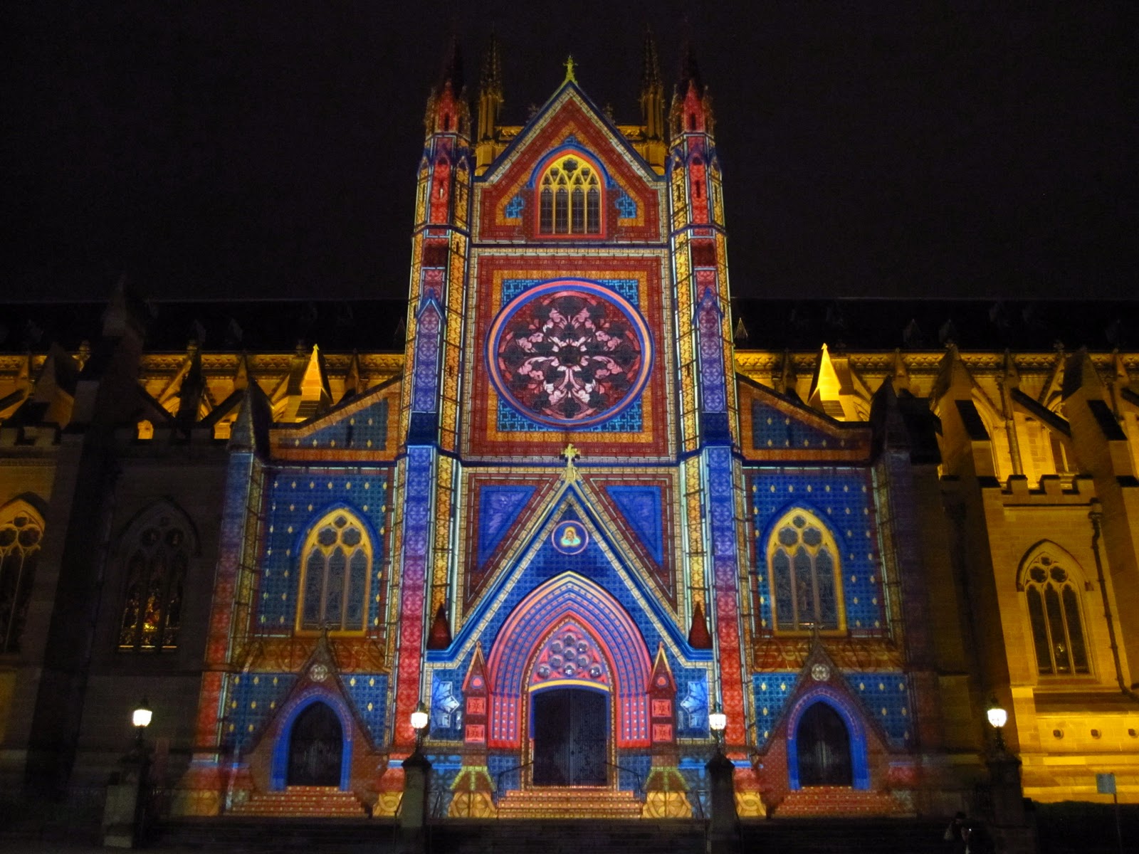 Sydney City and Suburbs St Mary's Cathedral, Christmas Night Lights