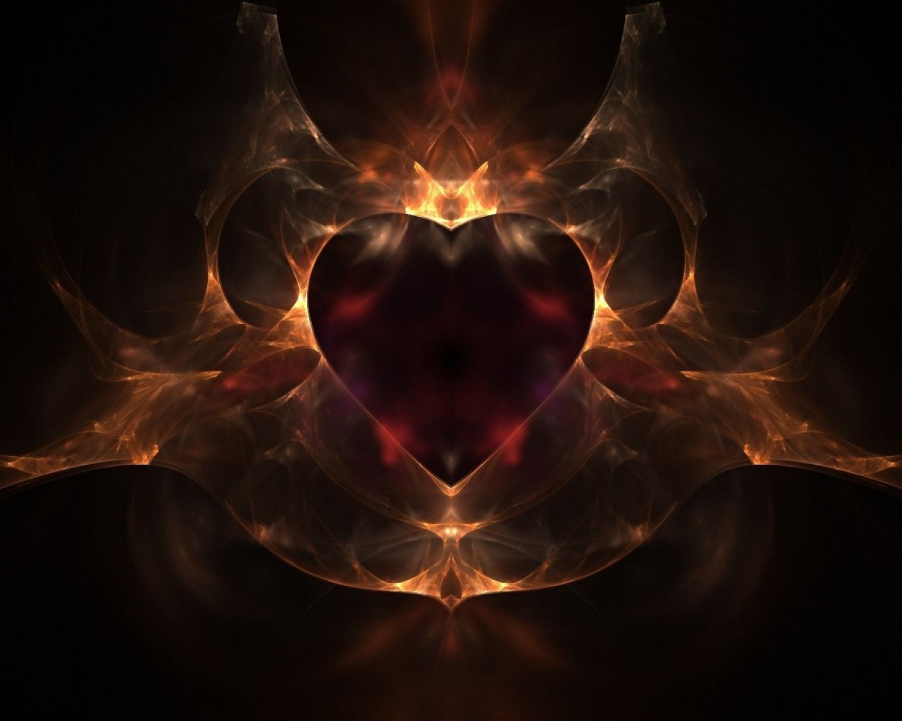 Heart Fire Wallpaper