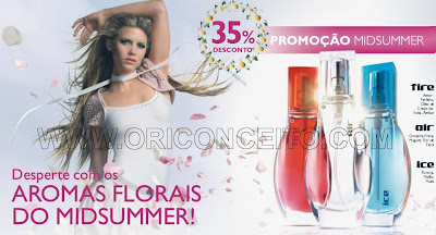 Oriflame Fragrâncias Fire, Air, Ice